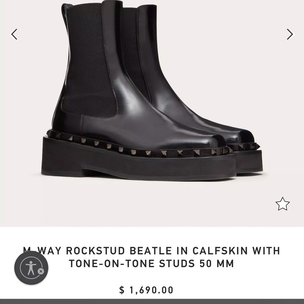 Beautiful Valentino black studded boot.